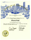 Certificate of Appreciation from the Mayor of the City of Houston